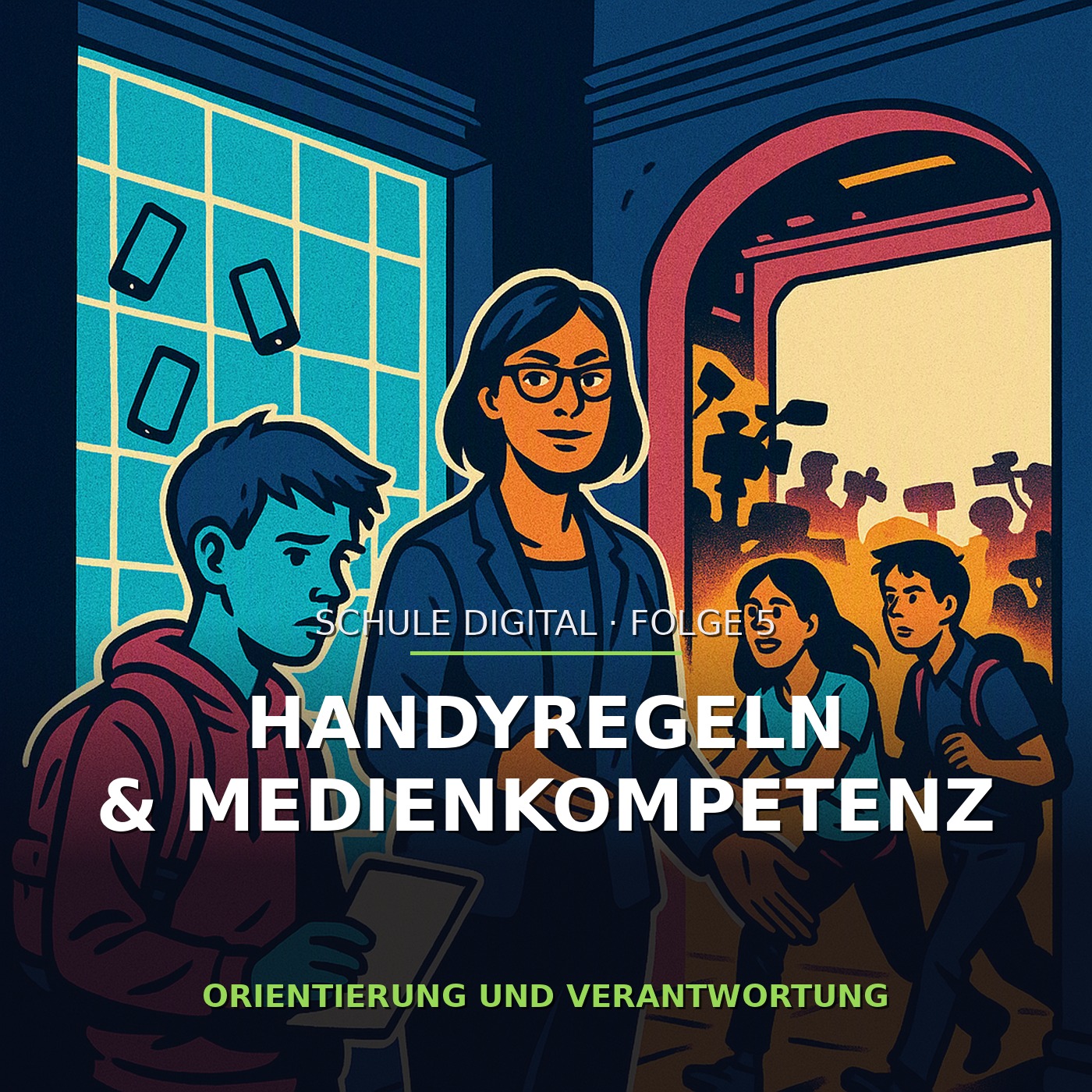 Science-Fiction-Comiccover: Handyregeln und Medienkompetenz